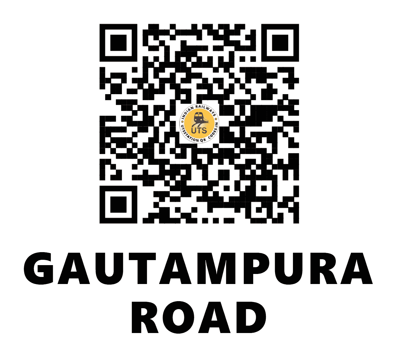 UTS QR Code for GAUTAMPURA ROAD - GPX - WR (MADHYA PRADESH)
